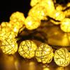 EONLYX Solar Rattan Ball Lights, 30LED 20ft Waterproof Garden Lights for Landscape, Patio, Wedding Decoration (Warm White) view 3