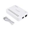 USB Charging Station 120W 24A 10-Port International Charger Hub for Multiple Devices iPhone XR XS 8/7/6s/6 Plus/5S, iPad Pro/Air2/ Mini, Galaxy S9/S8/S7/S6 Edge,LG, Nexus view 1