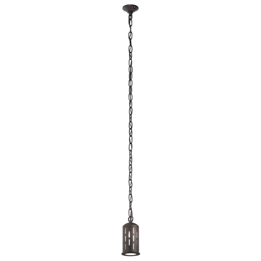 Kichler 6 3/4" High Textured Bronze Outdoor Hanging Light