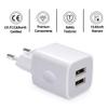 European Wall Charger, Vifigen 2-Pack USB 2.1AMP Universal Europe Charger Block Dual Port Plug Compatible for iPhone 17 16 15 14 13 12 11 Pro Max XS XR X SE 8 7 6 Plus,Samsung S25 S24 A17,Note,LG,Moto view 2