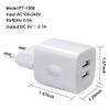 European Wall Charger, Vifigen 2-Pack USB 2.1AMP Universal Europe Charger Block Dual Port Plug Compatible for iPhone 17 16 15 14 13 12 11 Pro Max XS XR X SE 8 7 6 Plus,Samsung S25 S24 A17,Note,LG,Moto view 3