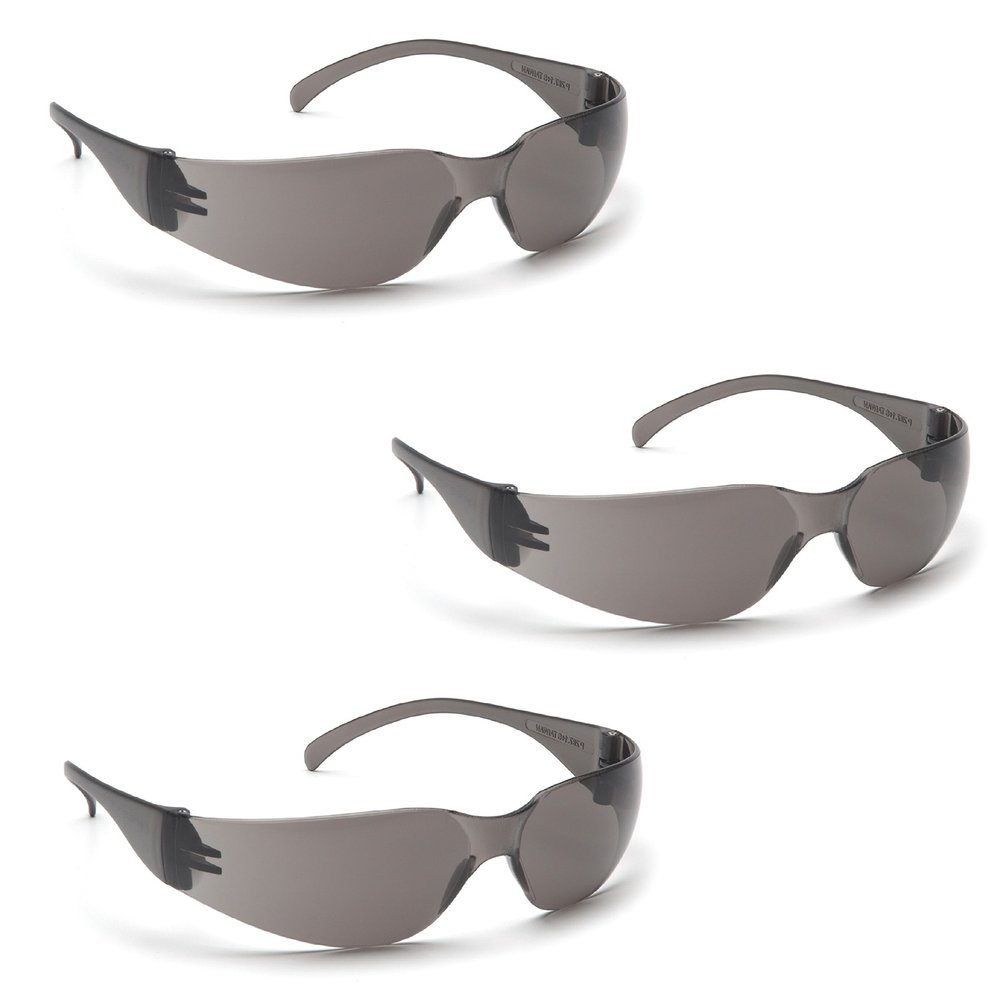 Pyramex Safety Intruder Eyewear (3 Pair Pack) (Gray)