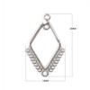 Handcrafted Silver Overlay Diamond Shape Earwire from India Polished Multi Loop Geometric Jewelry Component view 2