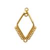 Bali Designs 18K Gold Overlay Diamond Frame Earwire Jewelry Connector Handcrafted In India view 1
