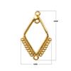 Bali Designs 18K Gold Overlay Diamond Frame Earwire Jewelry Connector Handcrafted In India view 2
