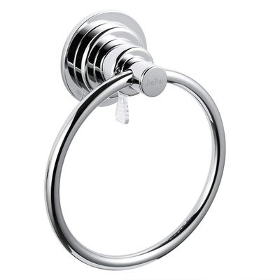 JiePai Vacuum Suction Cup Towel Ring,No Drill Bath Towel Holder, Chrome