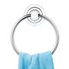 JiePai Vacuum Suction Cup Towel Ring,No Drill Bath Towel Holder, Chrome view 2