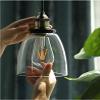 STGLIGHTING 3-Pack H-Type Track Light Pendants Restaurant Chandelier Glass Lampshade Pendant Light Industrial 1.6ft Wire Factory Pendant Lamp Bulb Not Included Dimmable Track Mount Pendant Lighting view 4