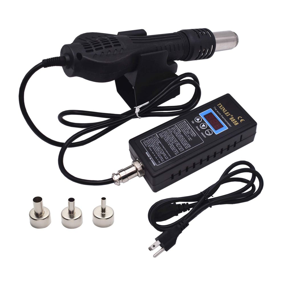 TXINLEI 8858 110V Hot Air Solder Blower SMT Rework Station Optional Portable Heat Gun 480W