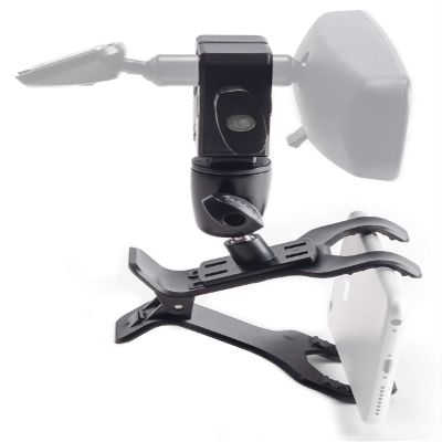 Clamptastick Universal Cell Phone Holder for Mounting On Rearview Mirror Compatible with Mobile iOS Devices, Android Smartphone GPS and More. Black Version 3