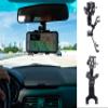 Clamptastick Universal Cell Phone Holder for Mounting On Rearview Mirror Compatible with Mobile iOS Devices, Android Smartphone GPS and More. Black Version 3 view 2
