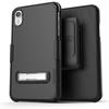 Encased iPhone XR Belt Clip Case with Kickstand (2018) Slimline Series w/Swivel Holster (Black) view 1