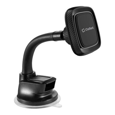 Cellet Car Phone Mount Holder Universal Phone Car Dashboard & Windshield Magnetic Phone Mount Holder with Goose-Neck Compatible with Smartphones iPhones Samsung Galaxy LG Motorola Moto Google Pixel
