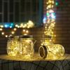 Cynzia Solar Mason Jar Lights, 6 Pack 10 LED Jar Lid String Lights with 6 Hangers(No Jars), Waterproof Fairy Firefly Light for Garden, Patio, Outdoor, Yard, Lawn Decor(Warm White) view 4
