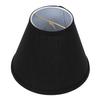 FenchelShades.com Lampshade 5" Top Diameter x 10" Bottom Diameter x 8" Slant Height with Clip-On Attachment for Standard Edison-Style Lightbulb (Designer Linen Black) view 1