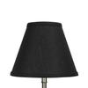 FenchelShades.com Lampshade 5" Top Diameter x 10" Bottom Diameter x 8" Slant Height with Clip-On Attachment for Standard Edison-Style Lightbulb (Designer Linen Black) view 2