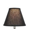 FenchelShades.com Lampshade 5" Top Diameter x 10" Bottom Diameter x 8" Slant Height with Clip-On Attachment for Standard Edison-Style Lightbulb (Designer Linen Black) view 3