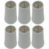 Upgradelights Set of Six Off White Tapered Drum 5 Inch Clip On Chandelier Lampshades view 1
