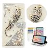 STENES Bling Case Compatible with iPhone XR Case - 3D Handmade Crystal Leopard Flowers Wallet Credit Card Slots Fold Stand Leather Cover Compatible with iPhone XR - Gold view 2
