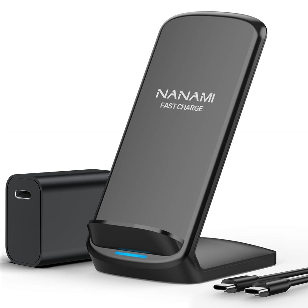 NANAMI Fast Charger, 15W Max Wireless Charging Stand with PD20W Adapter
