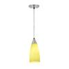 Aspen Creative 61104 Adjustable One Mini Ceiling Light, Transitional Design in Finish with Green Art Glass Shade, 3-3/4" Wide Pendant, Satin Nickel view 1