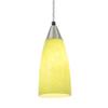 Aspen Creative 61104 Adjustable One Mini Ceiling Light, Transitional Design in Finish with Green Art Glass Shade, 3-3/4" Wide Pendant, Satin Nickel view 3