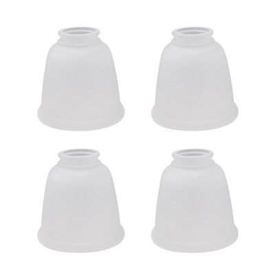 Aspen Creative 23045-4 Transitional Style Bell Shaped Frosted Replacement Glass Shade, 2-1/8" Fitter Size, 4-5/8" high x 4-5/8" diameter, 4 Pack