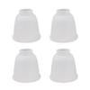 Aspen Creative 23045-4 Transitional Style Bell Shaped Frosted Replacement Glass Shade, 2-1/8" Fitter Size, 4-5/8" high x 4-5/8" diameter, 4 Pack view 1