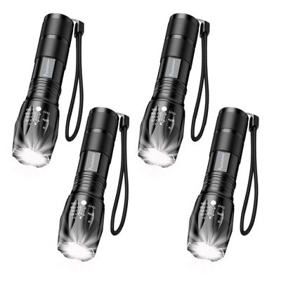 Boek LED Tactical Flashlight Super Bright Emergency Handheld Flash Light Portable Tactical Torch Outdoor Water Resistant Torch with 5 Light Modes4 Pack