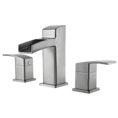 Pfister LG49DF0K Kenzo 2-Handle 8" Widespread Waterfall Bathroom Faucet in Brushed Nickel, Water-Efficient Model