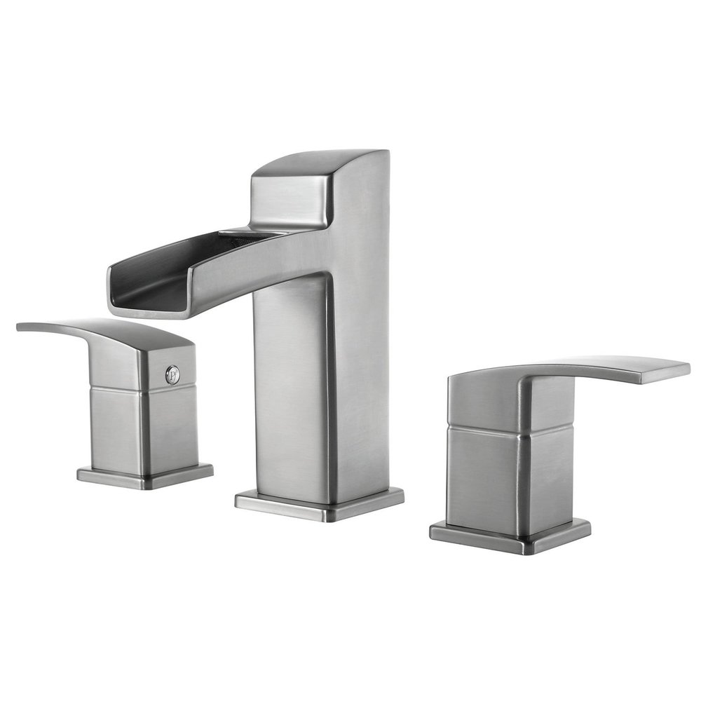 Pfister LG49DF0K Kenzo 2-Handle 8" Widespread Waterfall Bathroom Faucet in Brushed Nickel, Water-Efficient Model