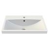 CeraStyle 032000-U-One Hole Elite Rectangle Ceramic Wall Mounted/Self Rimming Sink, White view 1