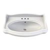 CeraStyle 030300-U-Three Hole 1837 Rectangle Ceramic Wall Mounted Sink, White view 1