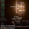 DEMMEX Plug-in Turkish Hanging Lamp, Handmade Moroccan Mosaic Chandelier Pendant Light Fixture with 15-ft Cord & Chain, Decorative Ceiling Lamp for Living Room, Bedroom, 3 Large 7'' Globes, 3.5 ft. view 3
