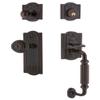 Nostalgic Warehouse 727724 Meadows F Grip Entry Set, Backset - 2.75", Timeless Bronze view 1