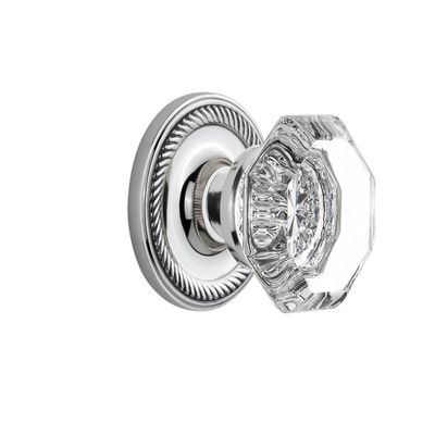 Nostalgic Warehouse Rope Rosette Waldorf Crystal Door Knob