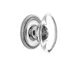 Nostalgic Warehouse Rope Rosette with Oval Clear Crystal Glass Knob, Passage - 2.75", Bright Chrome view 1