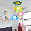 CraftThink Ceiling Lights Children Bedroom Light Chandelier, Colorful Fish Multi Light Pendant Ceiling Lamps for boy Kids Nursery Bedroom (3 Light) view 2