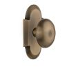 Nostalgic Warehouse Cottage Plate with New York Door Knob, Passage - 2.75", Antique Brass view 1