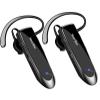 [2 Pack] Bluetooth Earpiece Wireless Handsfree Headset V5.0 24 Hrs Driving with Mic 60 Days Standby Bluetooth Headset for iPhone Android Samsung Driver view 1