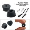 uxcell 20pcs Rubber Feet Bumper Furniture Chair Table Sofa Amplifier Speaker Cabinet Leg Pads Floor Protector, D13.5x11xH9mm view 3