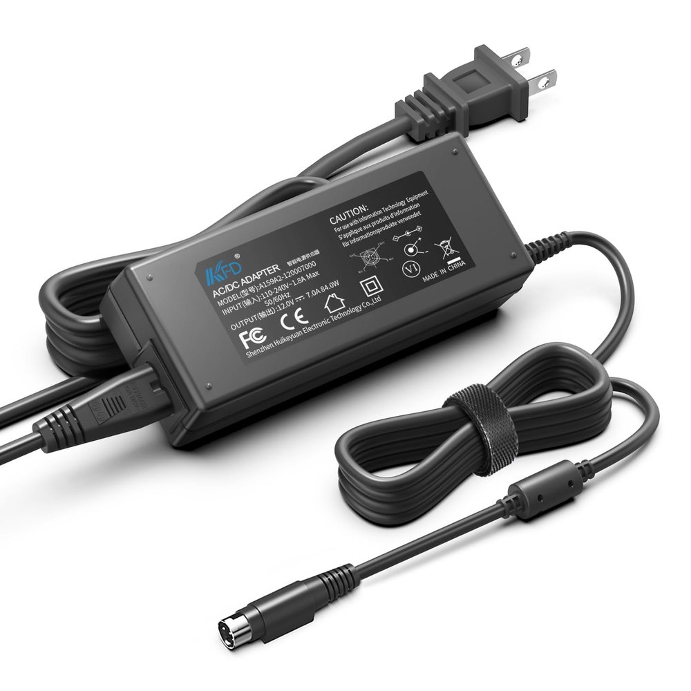 KFD 12V 4-Pin AC DC Adapter for Synology Disk Station DS920+ DS620slim DS418 DS410 DS410j DS411 DS411J DS412 DS412+ DiskStation Network Storage NAS Server Switching Power Supply Cord Charger US Cable