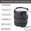 Powerblanket BH05PROG Xtreme 5-Gallon Bucket Heater Gray Alloy with Adjustable Digital Thermostatic Controller view 4