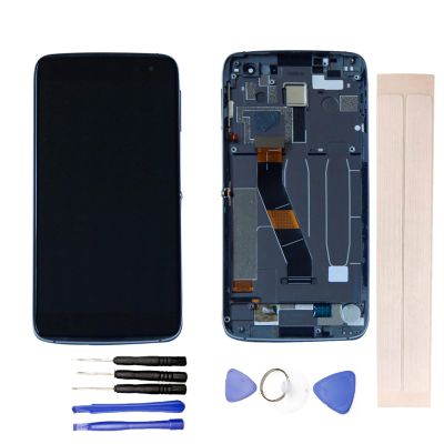 JayTong LCD Display & Replacement Touch Screen Digitizer Assembly with Free Tools for Alca-tel One Touch Idol 4S 6070 6070K 6070Y / 6071W / DTEK60 DK60 Black with Frame