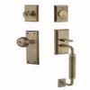 Nostalgic Warehouse New York C Grip Front Door Handle and Deadbolt Set view 1