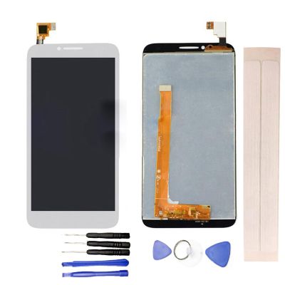 JayTong LCD Display & Replacement Touch Screen Digitizer Assembly with Free Tools for Alca-tel One Touch Idol 2 OT 6037Y 6037K 6037B White