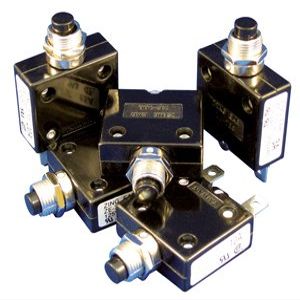 Boat Marine Push Button Circuit Breaker Assortment Contains 1 Each: 3A, 6A, 10A, 15A, 20A