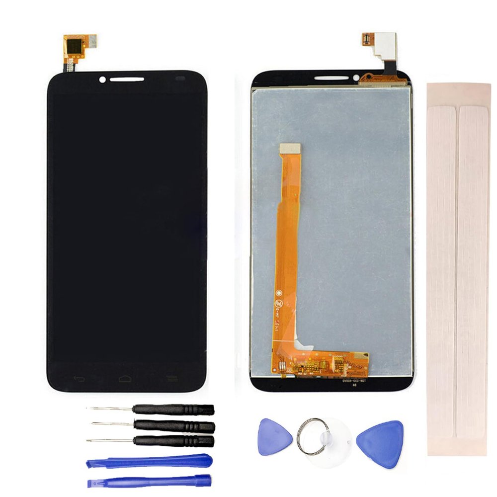 JayTong LCD Display & Replacement Touch Screen Digitizer Assembly with Free Tools for Alca-tel One Touch Idol 2 OT 6037Y 6037K 6037B Black
