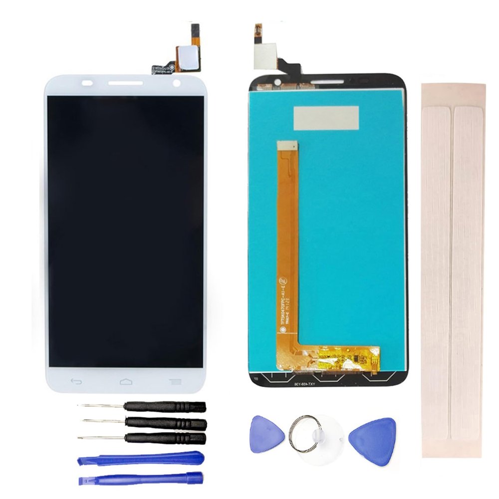 JayTong LCD Display & Replacement Touch Screen Digitizer Assembly with Free Tools for Alca-tel One Touch Idol 2S 6050 6050Y OT6050 White