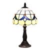 Desk Lamp, XINDA Table Light Tiffany Style Stained Glass Loft Night Light Blue Blossom Pattern Shape 1-Light Decorative Fixture view 1